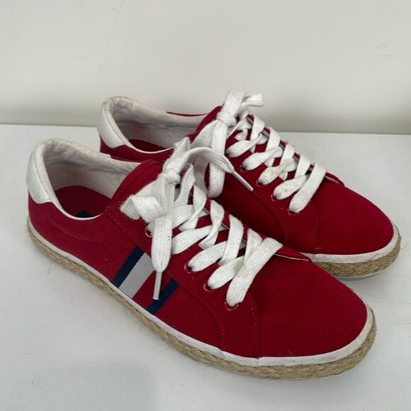 Tommy Hilfiger Shoes - Tommy Hilfiger Sneakers Women’s 6.5 Red Espadrille Shore